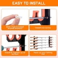 thumbnail image 5 of eYotto 10 Fishing Rod Rack, Horizontal Fishing Rod Rack Wall Mount Fishing Rod Holder for Storage, Orange, 5 of 12