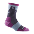 thumbnail image 4 of Darn Tough Women's Bear Town Micro Crew Lightweight with Cushion, Medium, Quartz, Purple, Aqua (Variety Pack), 4 of 8