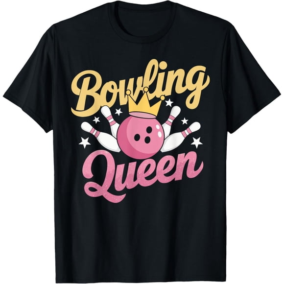 Bowling Queen Bowler - Camiseta divertida de bolos