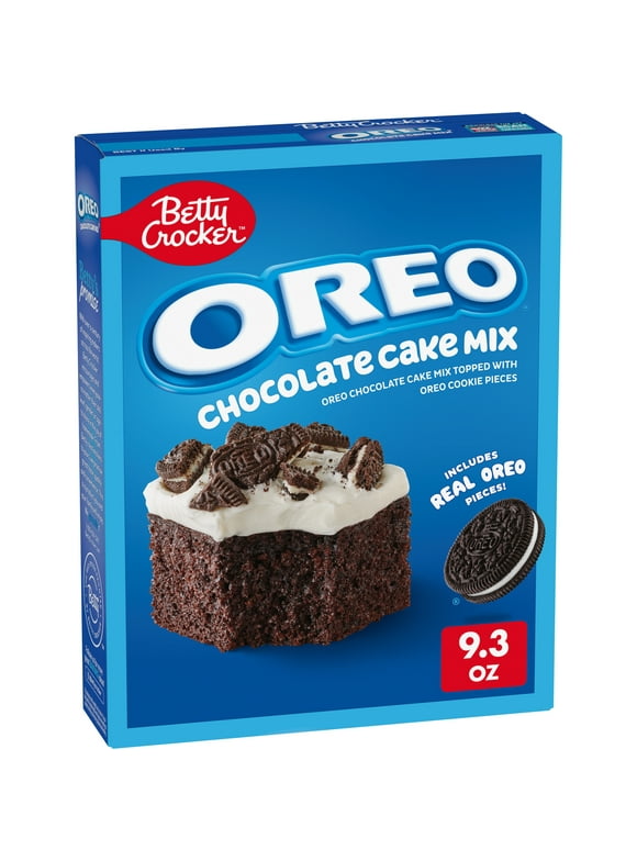 Betty Crocker OREO Chocolate Cake Mix, Baking Mix With OREO Cookie Pieces, 9.3 oz
