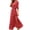 Red, variant on mtvxesu Dresses for Women, European And American Spring/Summer New Bohemian Long Dress Short Sleeved V-neck And Ankle Dress Plus Size Dresses
