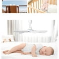 thumbnail image 3 of Ventilador de Techo Silencioso 6 Hojas, Alimentado por USB, con Control Remoto, Temporizador, Colgante 4 Velocidades para Dormitorio Cama Camping, 3 of 5