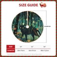 thumbnail image 2 of Salouo Mystical Black Cat Fireflies Christmas Tree Skirt 48" Farmhouse Christmas Decorations Snowman Xmas Tree Skirt Tree Mat for Holiday Party Decor, 2 of 8