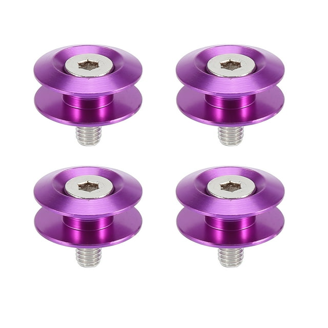 Unique Bargains Car Vehicle Purple Aluminum Alloy Bumper Quick Release Fastener Set for Trunk Fender Hatch