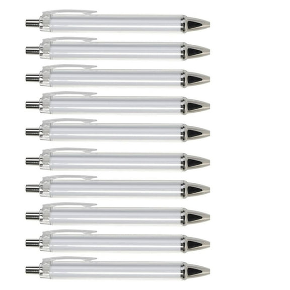 10Pcs Retractable Ballpoint Pen for Heat Transfer Ergonomic Ballpoint Pen Sublimation Pen for Full Printing Pen