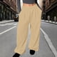 thumbnail image 5 of Pincandy Women's Fashion Casual Solid Color Ruched Elastic Waist Pants - Loose Fit for Outdoor Activities, 5 of 6
