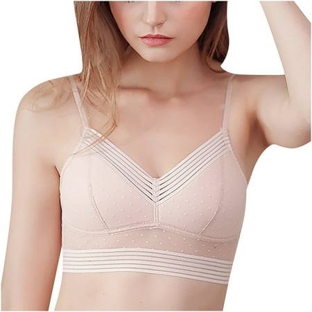 

Viikei Womens Bras No Wire Everyday Bras for Women Plus Size Women s Fashion Lace-U-Back Lifting Bra Lifts Supports Breast Bras