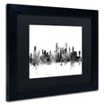 thumbnail image 4 of Trademark Fine Art "Chicago Illinois Skyline B&W" Canvas Art by Michael Tompsett, Black Matte, Black Frame, 4 of 4
