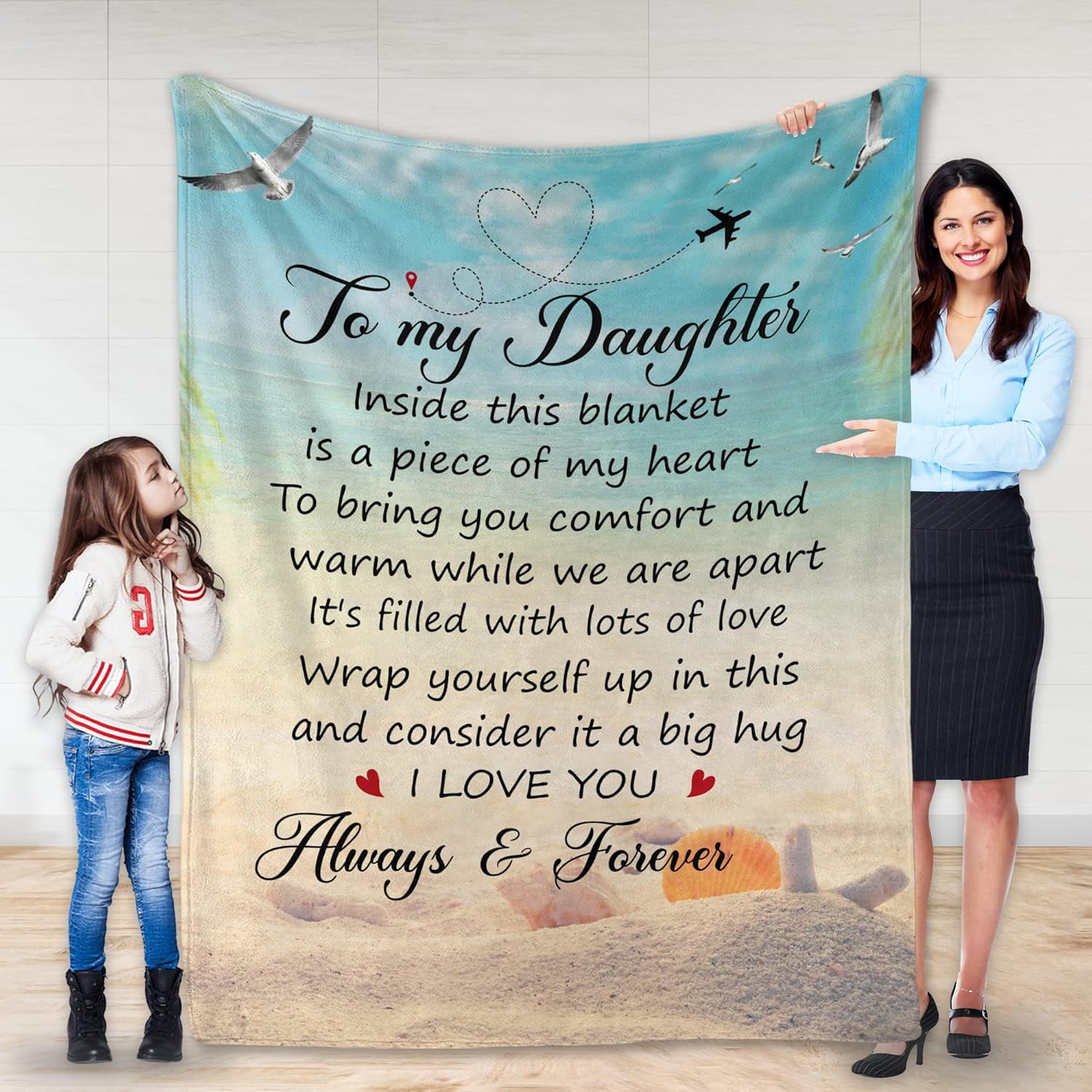 Daughter Gifts from Mom Dad - to My Daughter Blanket for Daughter - Christmas, Xmas, Birthday, Graduation Gifts for Daughter - Best Gift Ideas for Daughter Throw Blanket