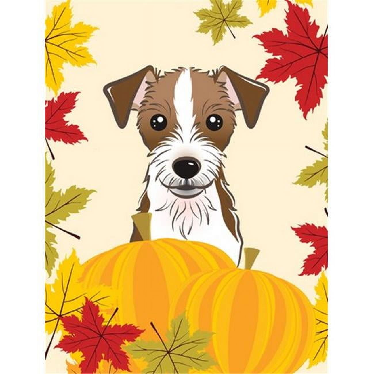 Jack Russell Terrier Thanksgiving Flag Garden