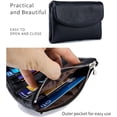 thumbnail image 4 of Unisex Pebble Leather Wallet - 5.3'' RFID Blocking Slim Wallet with Card Slots, Coin Pocket & ID Window - Compact Trifold Purse for Women & Men, 4 of 8