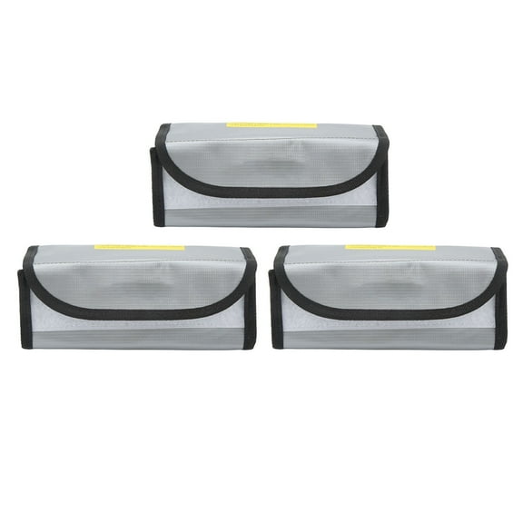 3Pcs Lipo Battery Safe Bag, Fireproof Explosionproof Practical Safe Protection Bag for Lipo Battery Storage and Charging