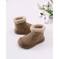 thumbnail image 3 of Baby Boots Toddler Girls Winter Boots Zipper Warm Snow Boots Toddler Shoes Size 1T-4T Khaki, 3 of 6