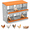 6 Compartments-Orange, variant on 6/8 Compartments Chicken Nesting Box for Laying Eggs Wall Mount Nest Box to Collect & Protect Eggs
