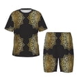 thumbnail image 1 of Balery Gold Mandala Conjunto de Pijama Infantil de Manga Corta con Estampado – Ropa de Dormir de Algodón Suave-Large, 1 of 6