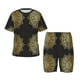 thumbnail image 1 of Balery Gold Mandala Conjunto de Pijama Infantil de Manga Corta con Estampado – Ropa de Dormir de Algodón Suave-3X-Large, 1 of 6