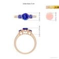 thumbnail image 4 of Angara Natural 0.9 Ct. Tanzanite with Tanzanite Classic Ring in 14K Rose Gold for Women (Ring Size: 12), 4 of 9
