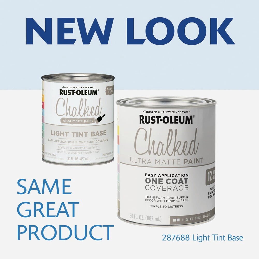 qt Rust-Oleum Brands 287688 Light Tint Base Chalked Ultra Matte Paint
