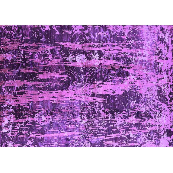 Ahgly Company Indoor Rectangle Oriental Purple Industrial Area Rugs, 2' x 4'
