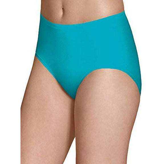 Fruit of the Loom Women's(Regular & Plus Size)Low Rise Breathable Micro Mesh Briefs Underwear,Assorted 6 Pack,Size 5
