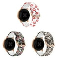 thumbnail image 1 of ALMNVO (Single pack 3pack) 20mm Compatible with Galaxy Watch 5 4 40/44mm Watch 5 Pro 45mm Samsung Galaxy Watch 4 Classic 42/46mm Galaxy Watch Active 2/3 Flower Silicone Pattern Replacement Strap, 1 of 6