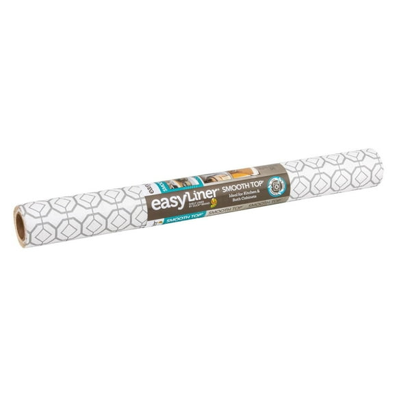 Smooth Top EasyLiner Brand Geo Gray Shelf Liner