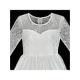 thumbnail image 5 of Girls Dress Lace Long Sleeve Off White Wedding Party 10 Years, 5 of 6