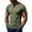 #0314-Army Green, variant on Ceisia Solid Henley Half Button Crew Neck Quick Dry Breathable Athletic Short Sleeve Tees For Daily Sports Army Green L Gift