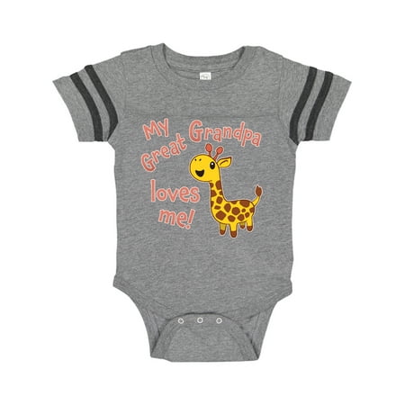 

Inktastic My Great Grandpa Loves me- cute giraffe Gift Baby Boy or Baby Girl Bodysuit