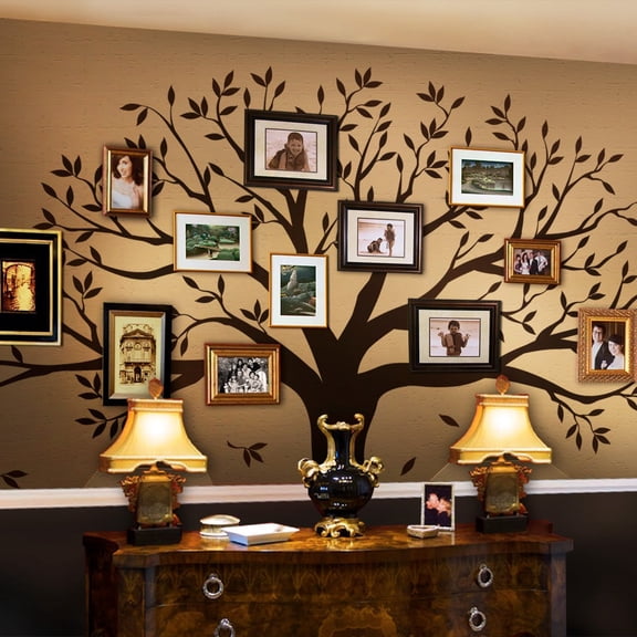 Family Tree Wall Decal - Brown - 107 w x 90 h inches - Standard