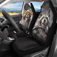 thumbnail image 2 of Jeiento Funny Raccoon Driver Car Seat Covers Comfortable Front Car Seat Covers Elastic Fabrics Automotive Interior Accessory Universal Fit Most Cars SUV, 2 of 7