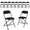 Black, variant on 10Pcs Plastic Folding Chair for Garden, Injection Molding Classic, Black