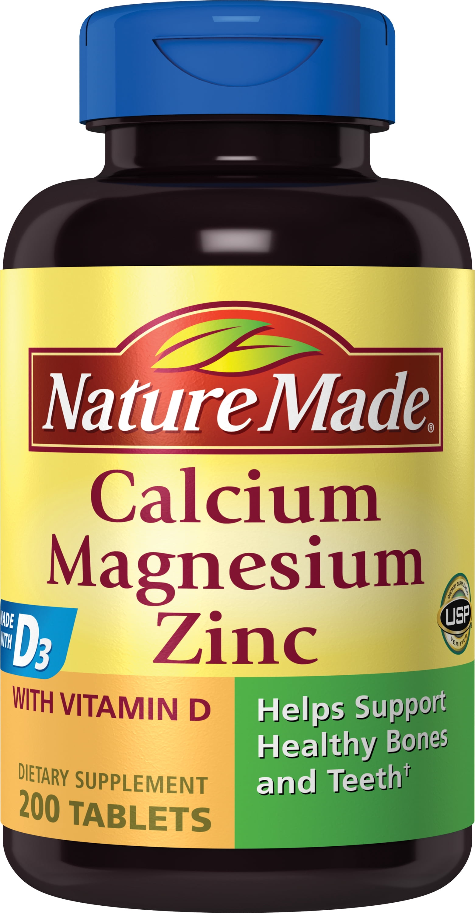 (3 pack) Nature Made Calcium Magnesium Zinc with Vitamin D3 Tablets, Dietary Supplement, 330 Count