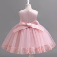 thumbnail image 4 of Dresses for Girls Children Solid Color Sleeveless Mesh Tutu Prom Dress Stylish Party Wedding Princess Dress Size 18 M-24 M, 4 of 7