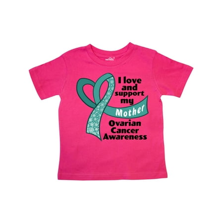 

Inktastic Ovarian Cancer Awareness I Love and Support My Mother Gift Toddler Boy or Toddler Girl T-Shirt