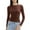 Coffee, variant on Lixiuxyad Womens Short Sleeve Tops Loose Fit Women’s Slim Tops Long Sleeve Round Neck Crop Top Tee Shirt Basic Solid Tight Slim Fit Cropped Shirt Workout Yoga
