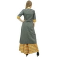 thumbnail image 2 of Phagun Indian Women's Clothing Gray A-Line Kurti Kurta Dress With Palazzo-24, 2 of 7
