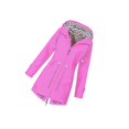 thumbnail image 2 of Veste à Capuche Douce pour Femme Imperméable Manteau de Pluie Veste Armée Extérieur Extérieur Rose S, 2 of 4