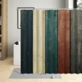 thumbnail image 5 of Vintage Old Wooden Plate Shower Curtain Brown Geometric Stripes Bathroom ration Bathtub Screen Curtains Set Polyester Fabric, 5 of 7