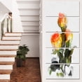 thumbnail image 1 of Hand drawn Yellow and Red Roses - Floral Canvas Art Print, 1 of 3