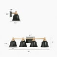 thumbnail image 3 of LNC Phapricornus 30-in 4-Light Matte Black LED Industrial Vanity Light Bar, 3 of 4