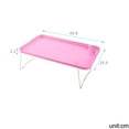 thumbnail image 2 of 1-4 Pack Folding Bed Desk for Laptop, Eating Breakfast, Writing, Gaming, Extra Large 19.6"x11.6" Portable Floor Stand Laptop Desk Table for Adult,Kids, Wood Bed Tray Table Lap Desk, 2 of 7
