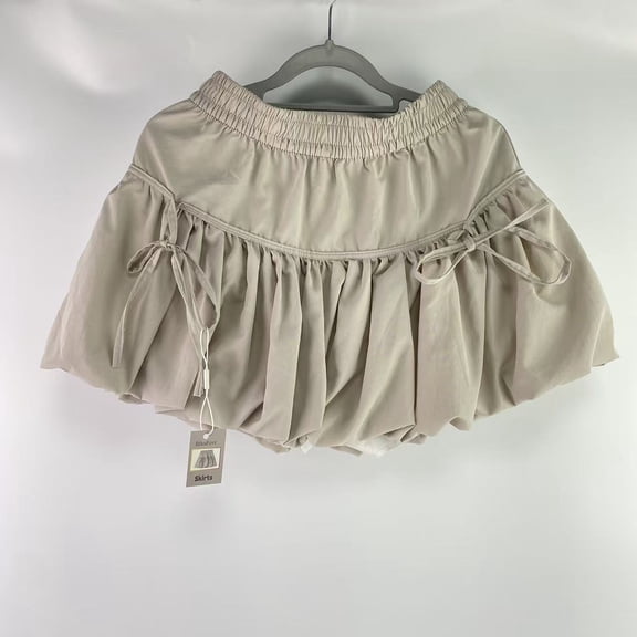 BfxuFovr Skirts,Women's Pleated Skater Skirt Basic Casual High Waisted Ruffles Flared Mini Lingerie Skirts(S)