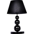 thumbnail image 1 of Elegant Designs Pearl Black Chrome Metal Three Tier Ball Lamp, 1 of 2