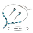 thumbnail image 3 of LYMAYTER Women Earrings 3Pcs/Set Necklace and Earring Set - Shiny Geometric, Faux Crystal, 3 of 7