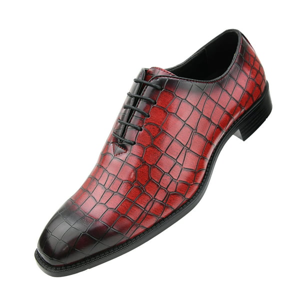 Bolano - Bolano Mens Exotic Faux EEL and Croco Skin Oxford Dress Shoes ...