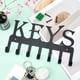 thumbnail image 5 of Llavero de metal negro para colgar en la pared, ideal para puerta de garaje, con 7 ganchos., 5 of 7