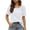 White, variant on Women's Summer Tops Square Neck Ruffle Sleeve Shirts Business Dressy Casual Blouses Trendy Loose Tunic Basic Tee (S, White)