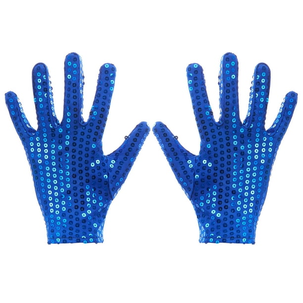 Gupgi Unisex Glitter Sequin Gloves Sparkling Cosplay Gloves Disco Dance
