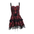thumbnail image 4 of Mini vestido gótico Fernando Cuadros Estético Rojo Negro Mujer, 4 of 8